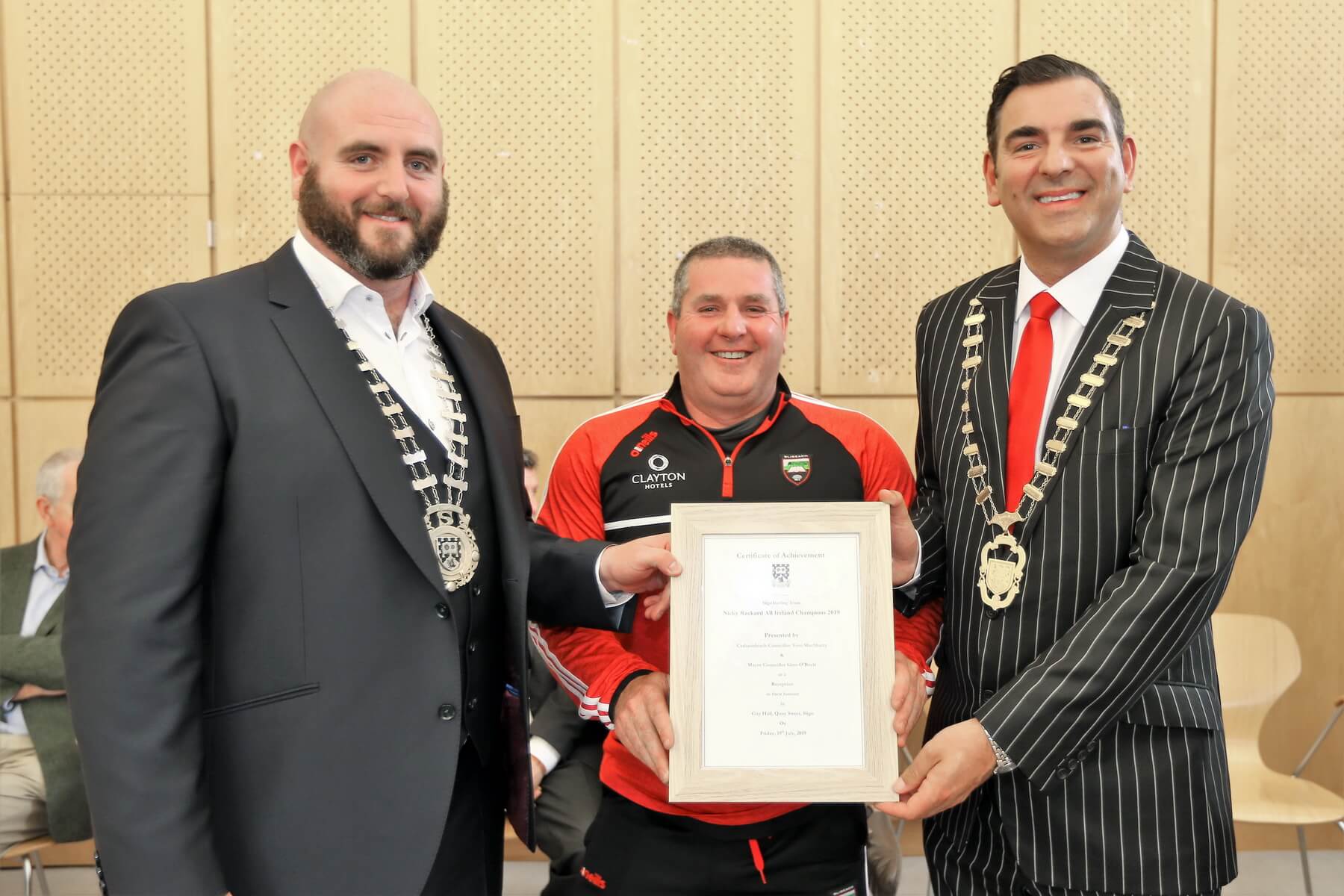 Sligo Hurlers honoured by Cathaoirleach and Mayor