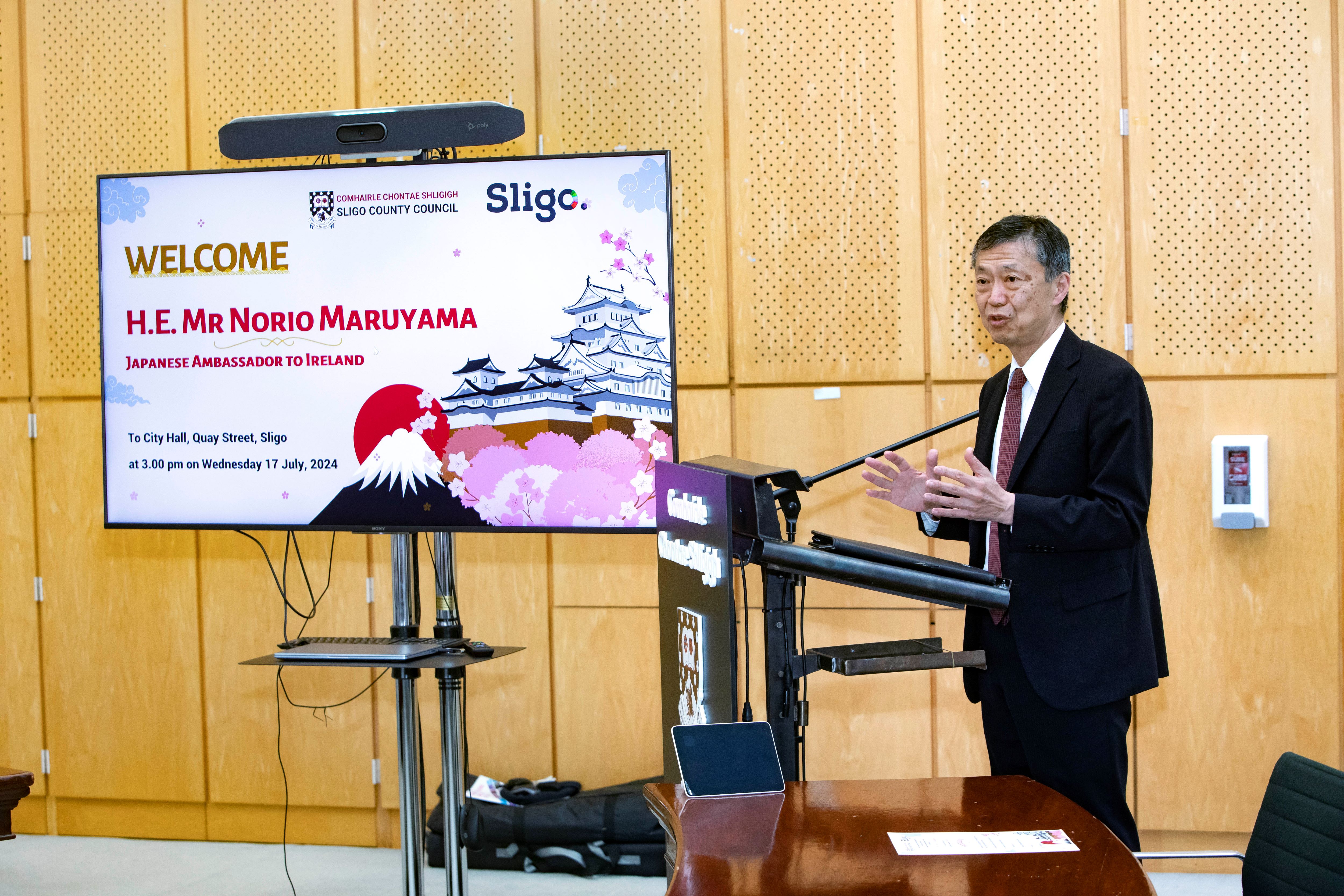 Japanese Ambassador - Mr. Norio Maruyama speaking 