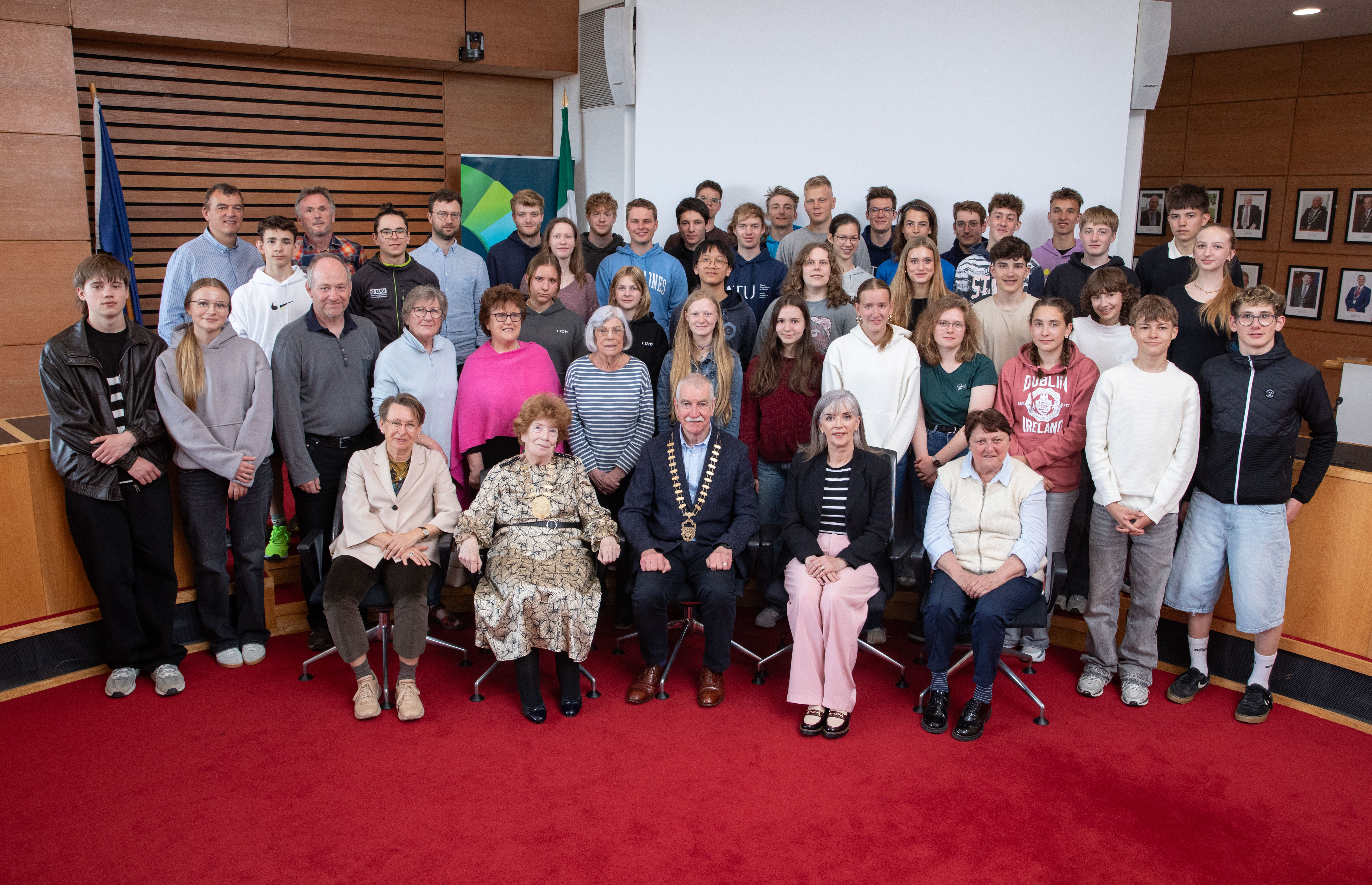 Cathaoirleach welcomes Kempten Students to County Hall