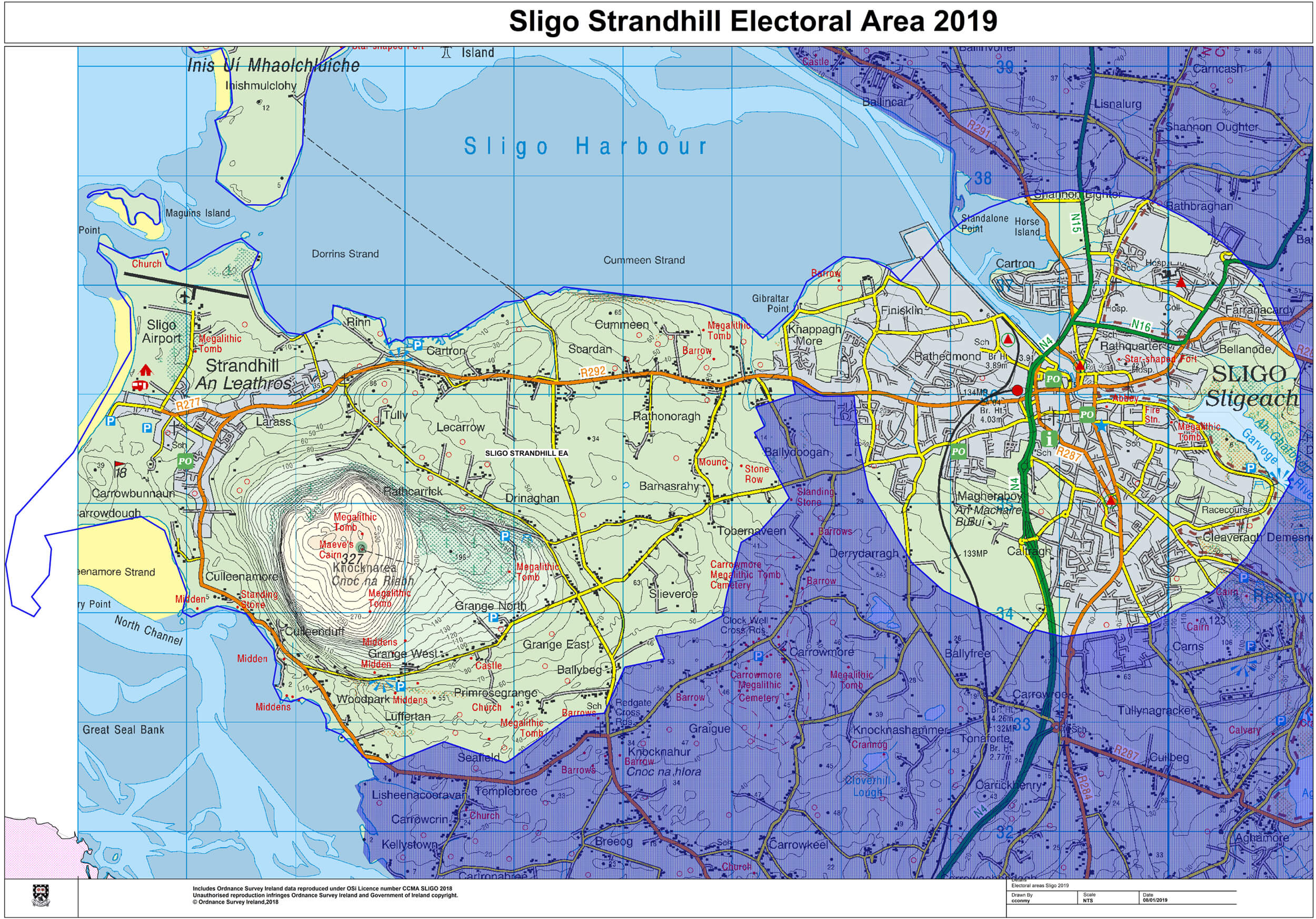 Sligo Strandhill Electoral Area 2019 Map 